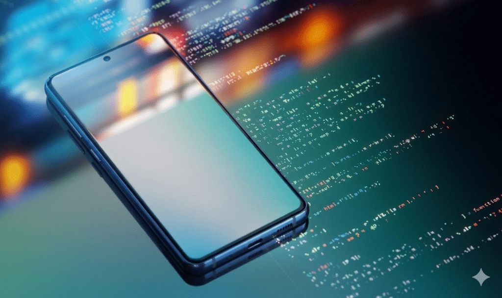 Smartphone aziendale integrato con sistemi di Mobile Device Management per la gestione dei dispositivi mobili.