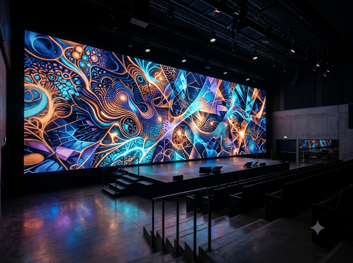 LED Wall per digital signage in ambiente scuro