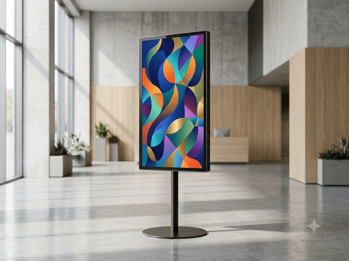 Totem digitale autoportante per digital signage