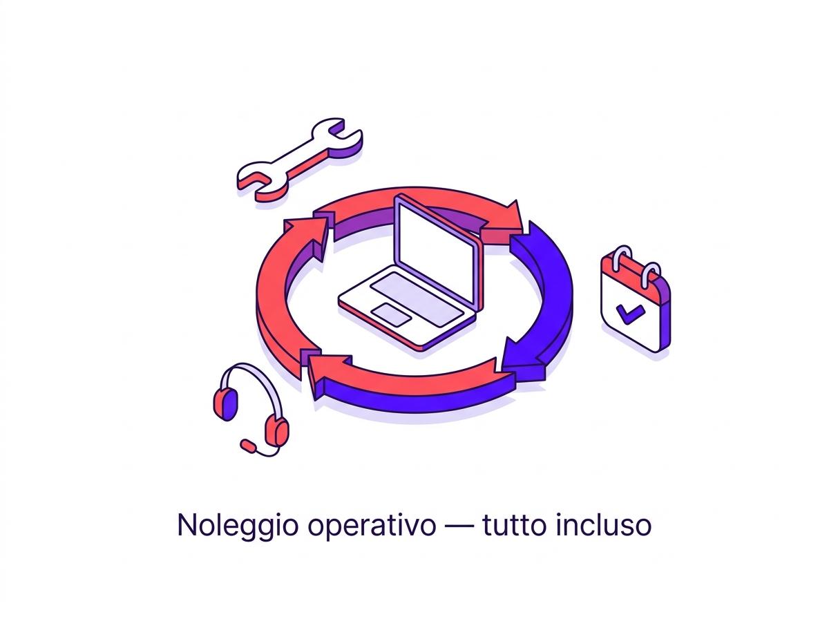 Illustrazione del modello di noleggio operativo Device as a Service